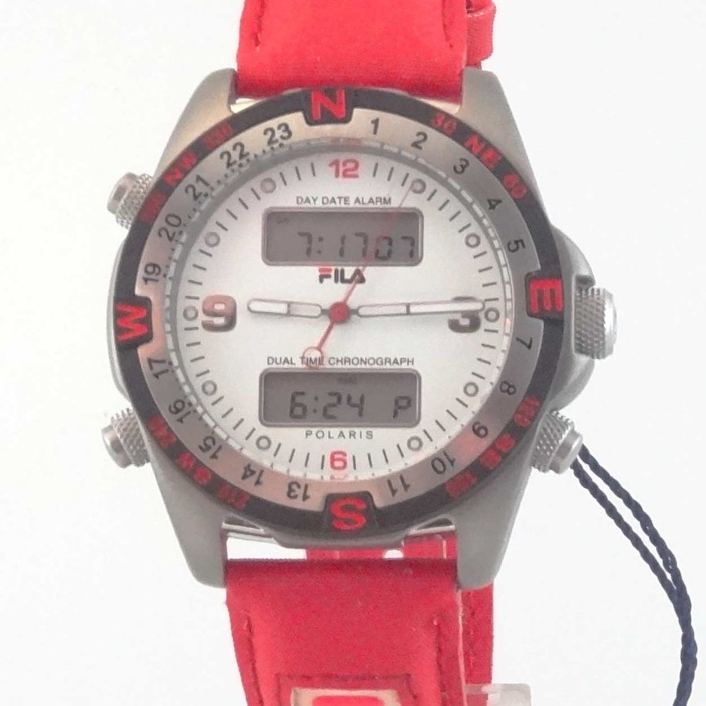 NEW VINTAGE FILA 803-27 Multi-Function Titanium 100-M DIVERS WATCH (His or Hers)
